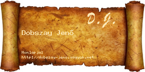 Dobszay Jenő névjegykártya
