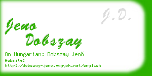 jeno dobszay business card